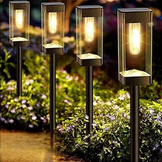 Solar-Powered LED Pathway Lights – Waterproof Outdoor Lighting for Garden, Courtyard, Walkways & Lawns. (1pc,2pc,4pc)